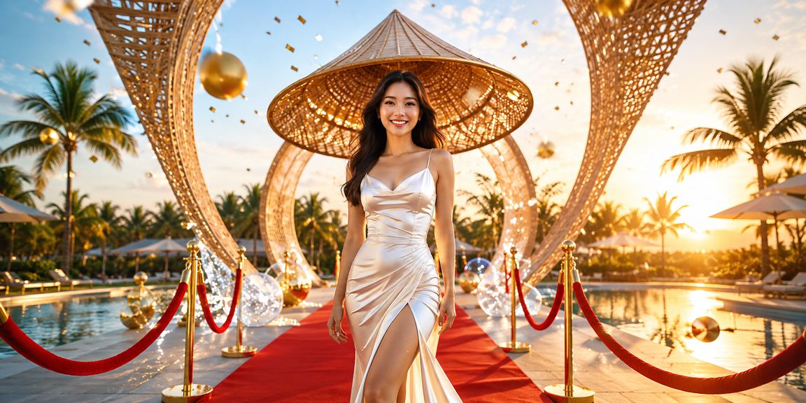 Người phụ nữ đội nón lá tại Nha Trang tìm hiểu jackpot và xổ số trực tuyến trên d3k2
